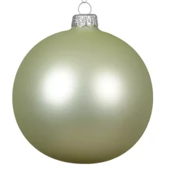 Set di 4 palline di Natale in vetro (D100 mm) Artico opaco Menta bianca