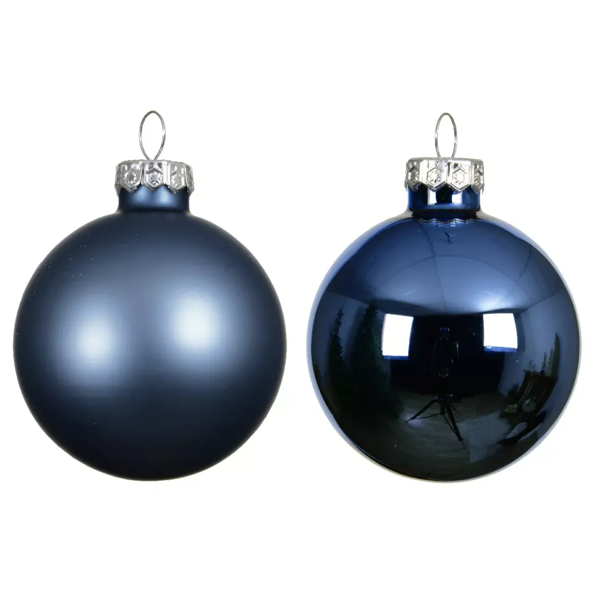 Set di 4 Palline di Natale in vetro (D100 mm) Boreale Blu notte