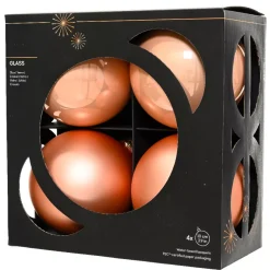 Set di 4 palline di Natale in vetro (D100 mm) Boreale Pesca