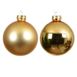 Set di 6 palline di Natale in vetro (D80 mm) Boreale Oro