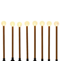 Set di 8 picchetti luminosi Sphères H20 m Bianco caldo 8 LED