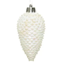 Set di 6 pigne Alpine Bianco perlato