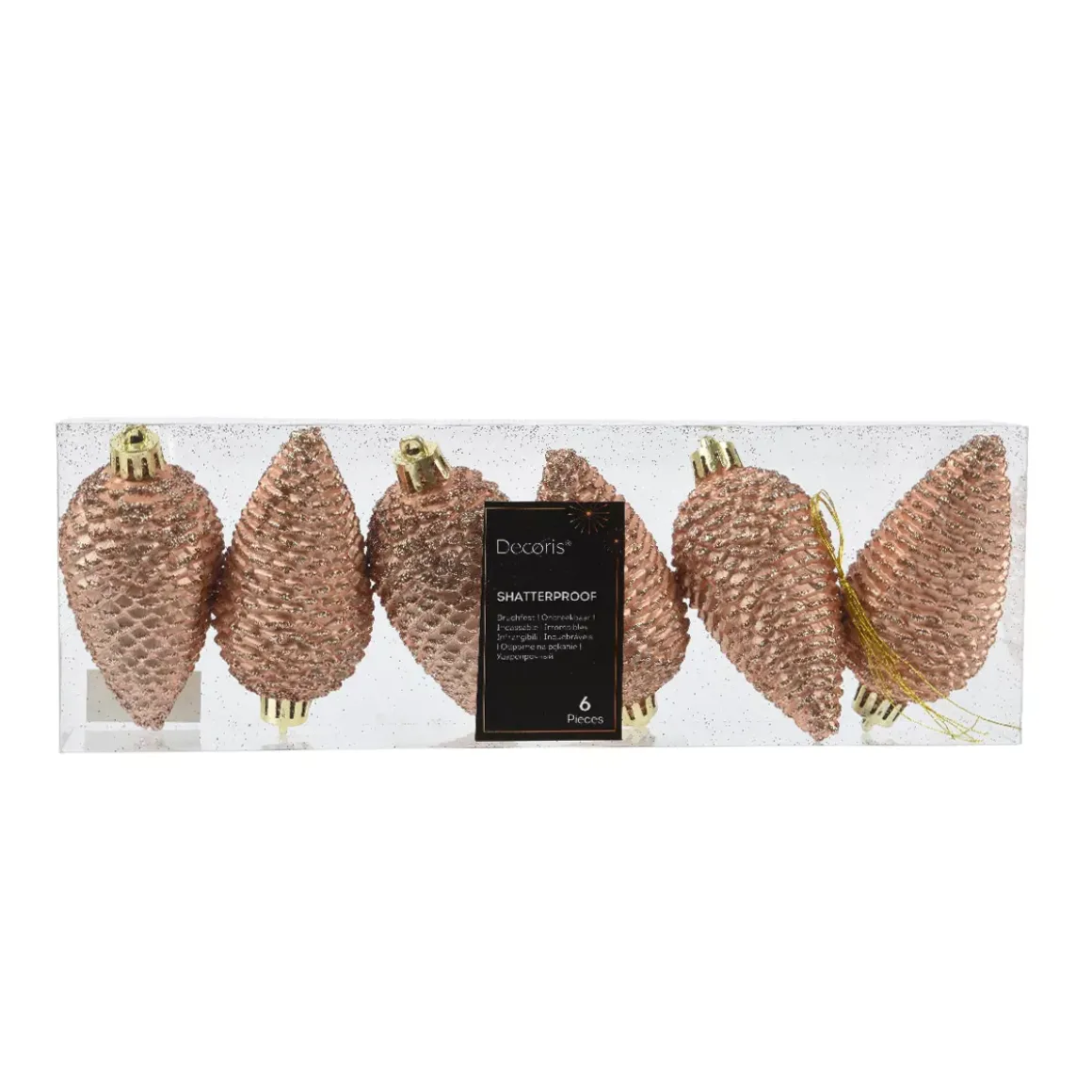 Set di 6 pigne da appendere (H8 cm) Alpine Pesca