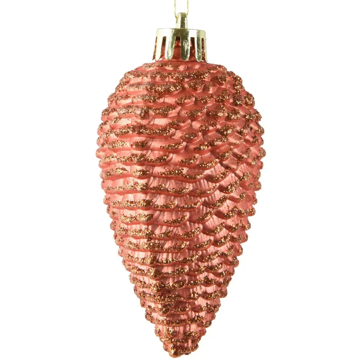 Set di 6 pigne da appendere (H8 cm) Alpine Arancione