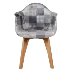 Set di 2 poltroncine bambino patchwork Ernest Grigio