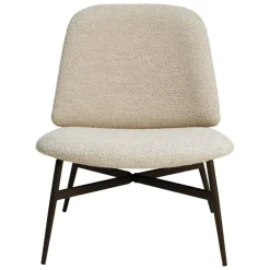 Set di 2 poltrone in bouclé (seduta 40 cm) Isla Beige sabbia