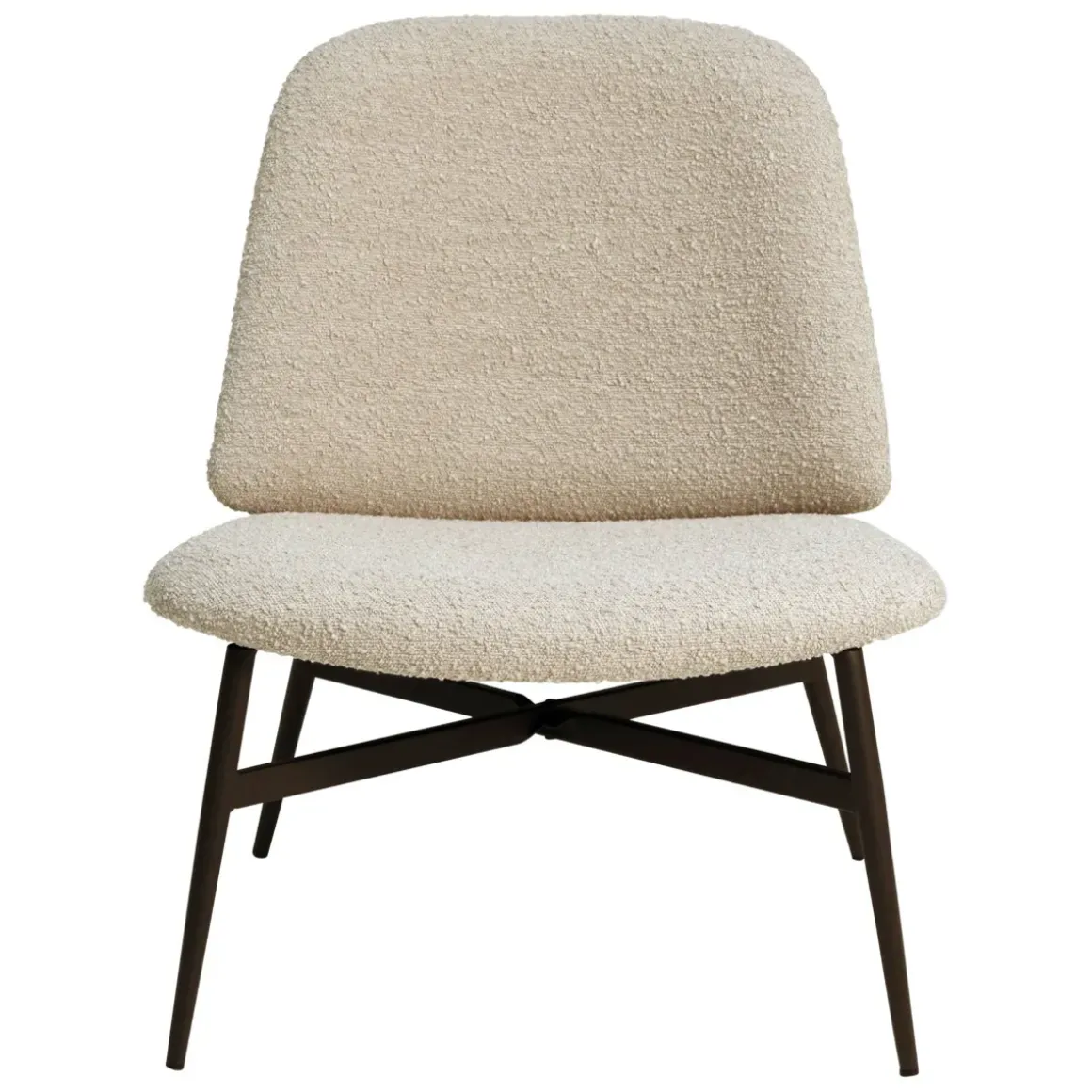 Set di 2 poltrone in bouclé (seduta 40 cm) Isla Beige sabbia