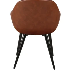 Set di 2 poltrone in similpelle (seduta 47 cm) Juno Marrone scuro