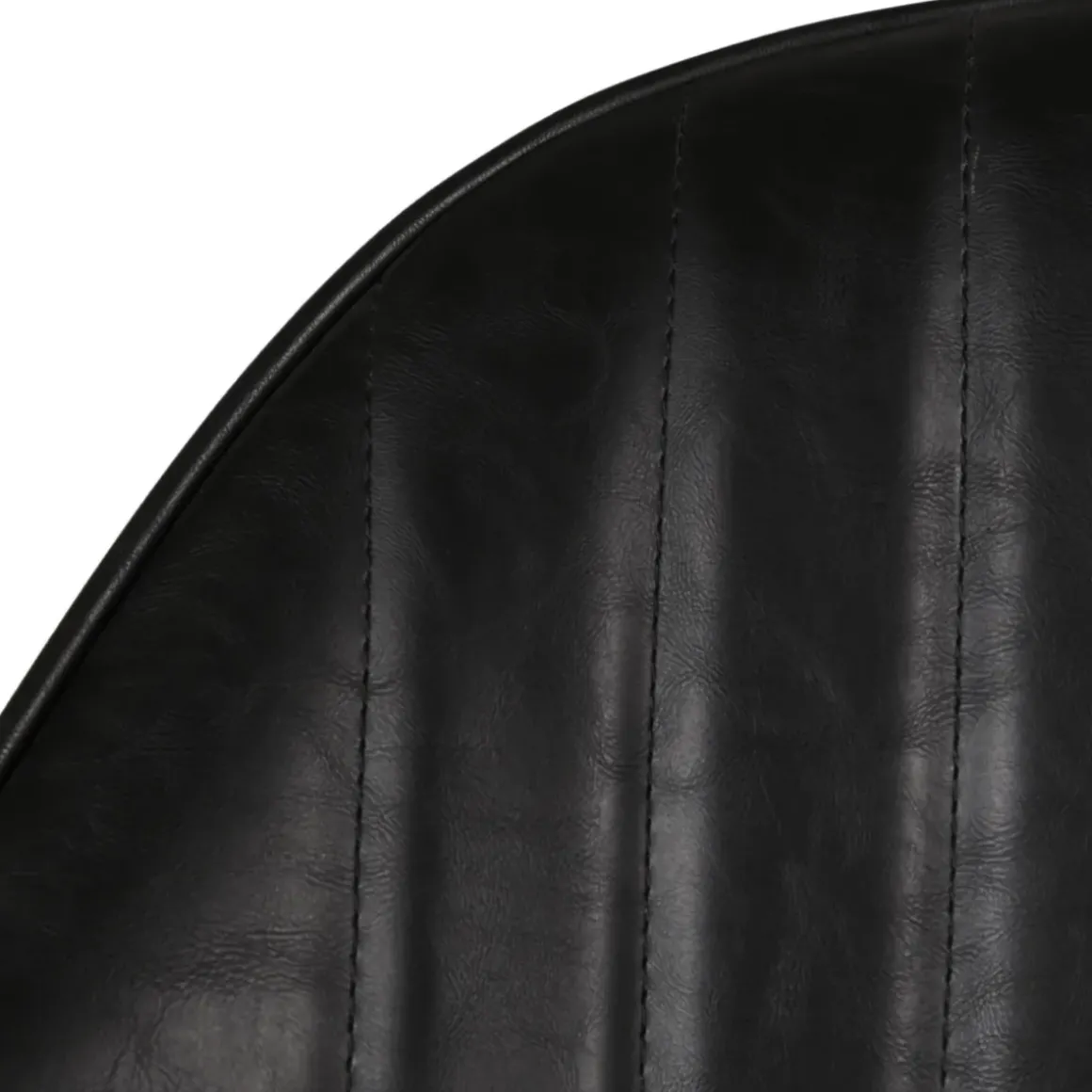 Set di 2 poltrone in similpelle (seduta 47 cm) Juno Nero carbone