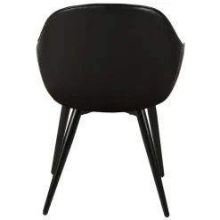 Set di 2 poltrone in similpelle (seduta 47 cm) Juno Nero carbone