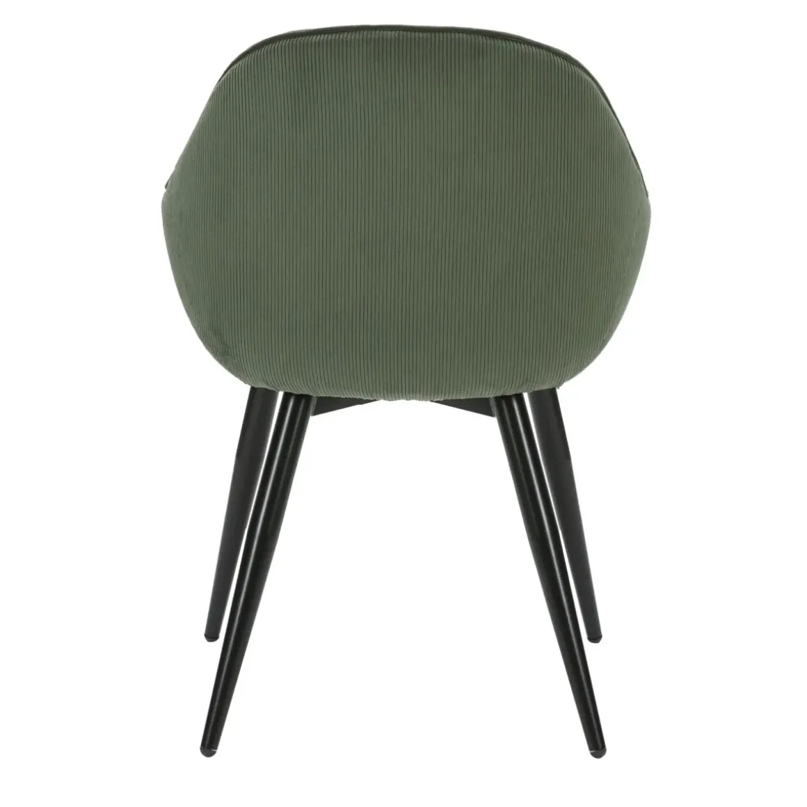 Set di 2 poltrone in velluto a coste (seduta 47 cm) Juno Verde cachi