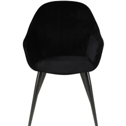 Set di 2 poltrone in velluto (seduta 47 cm) Juno Nero