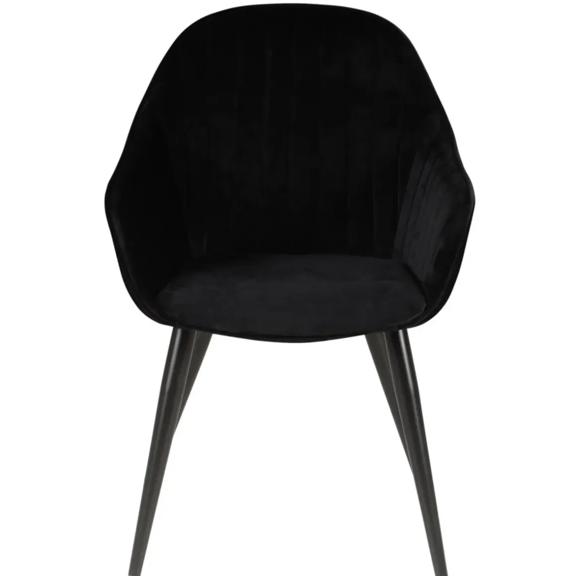Set di 2 poltrone in velluto (seduta 47 cm) Juno Nero