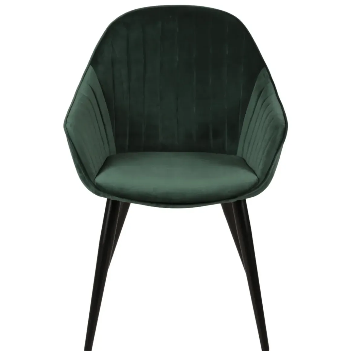 Set di 2 poltrone in velluto (seduta 47 cm) Juno Verde scuro