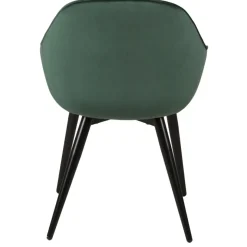 Set di 2 poltrone in velluto (seduta 47 cm) Juno Verde scuro