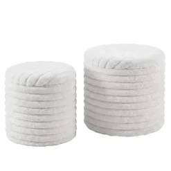 Hot Set di 2 pouf (H 32 e 42 cm) Velmo Pouf, Sgabelli, Bar|Pouf, Sgabelli