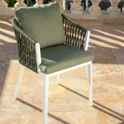 Hot Set di 2 sedie da giardino in alluminio Amalfi Bianco e Sedie Da Giardino