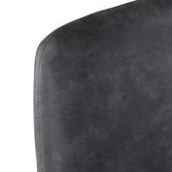 Set di 2 sedie da pranzo in ecopelle (seduta 47 cm) Juno Grigio scuro