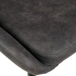 Set di 2 sedie da pranzo in ecopelle (seduta 47 cm) Juno Grigio scuro