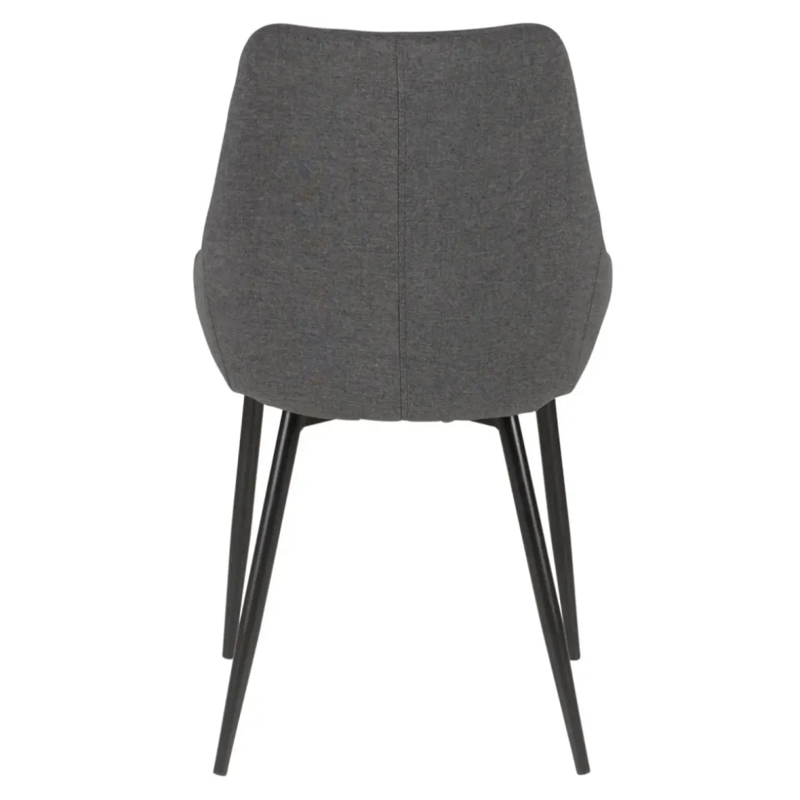 Set di 2 sedie da pranzo in tessuto (seduta 47 cm) Juno Grigio scuro