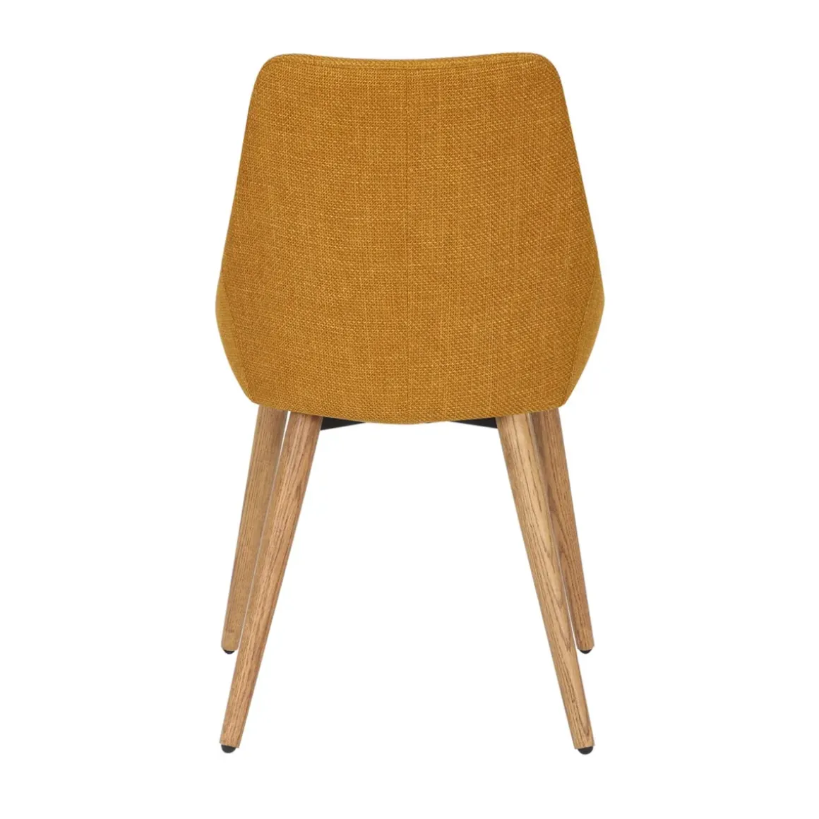 Set di 2 sedie da pranzo in tessuto (seduta 47 cm) Juno Giallo ocra