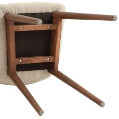 Set di 2 sedie da pranzo in tessuto (seduta 48 cm) Elia Beige