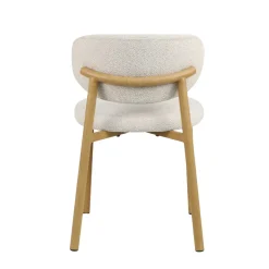 Set di 2 sedie da pranzo in tessuto (seduta 49 cm) Amal Ecru