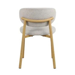 Set di 2 sedie da pranzo in tessuto (seduta 49 cm) Amal Grigio chiaro