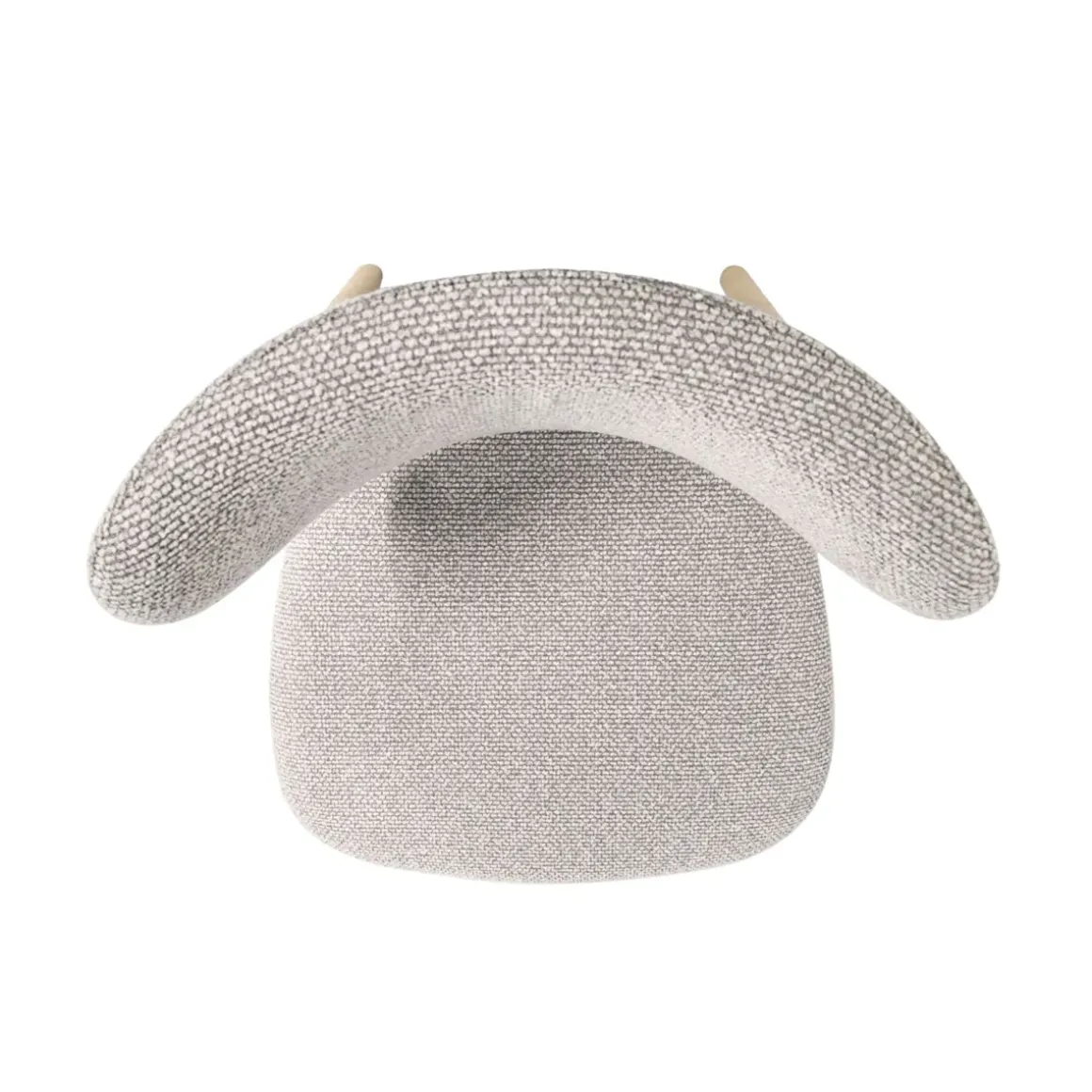 Set di 2 sedie da pranzo in tessuto (seduta 49 cm) Amal Grigio chiaro