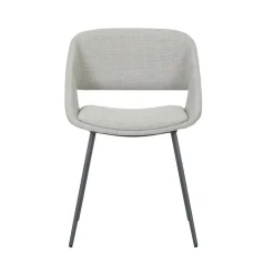 Set di 2 sedie da pranzo in tessuto (seduta 49 cm) Orka Ecru