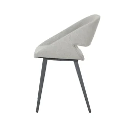 Set di 2 sedie da pranzo in tessuto (seduta 49 cm) Orka Ecru