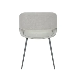 Set di 2 sedie da pranzo in tessuto (seduta 49 cm) Orka Ecru