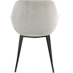Set di 2 sedie da pranzo in tessuto chenille (seduta 48 cm) Zola Tortora