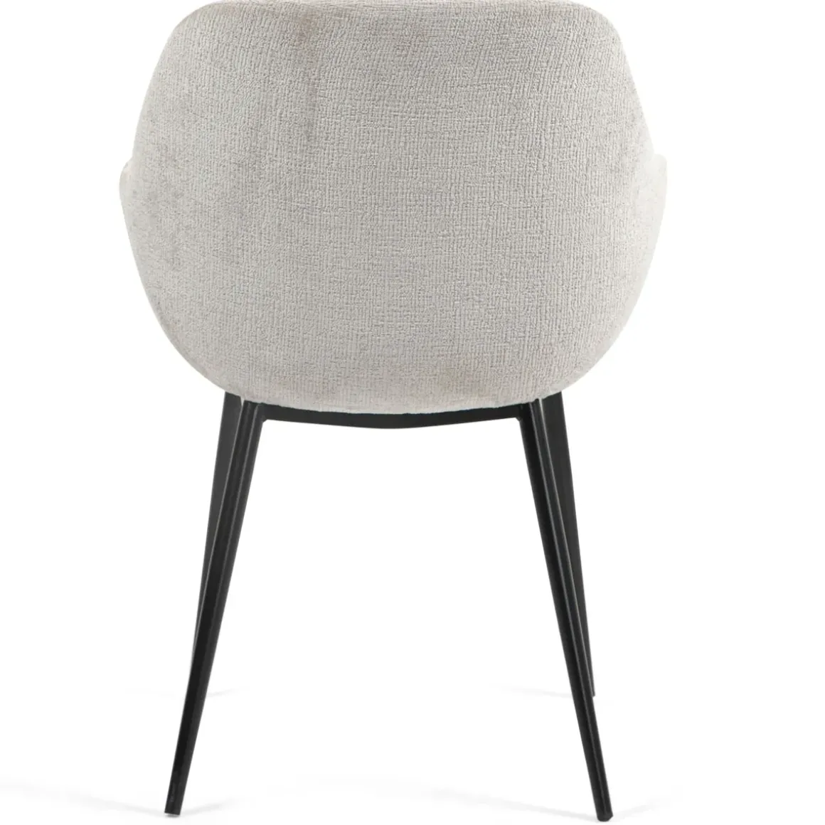 Set di 2 sedie da pranzo in tessuto chenille (seduta 48 cm) Zola Tortora