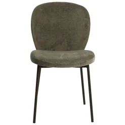 Set di 2 sedie da pranzo in tessuto (seduta 48,5 cm) Isla Verde scuro