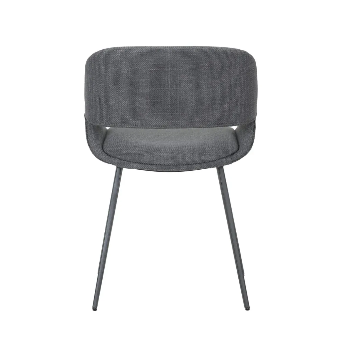 Set di 2 sedie da pranzo in tessuto (seduta 49 cm) Orka Grigio scuro