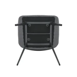 Set di 2 sedie da pranzo in tessuto (seduta 49 cm) Orka Grigio scuro
