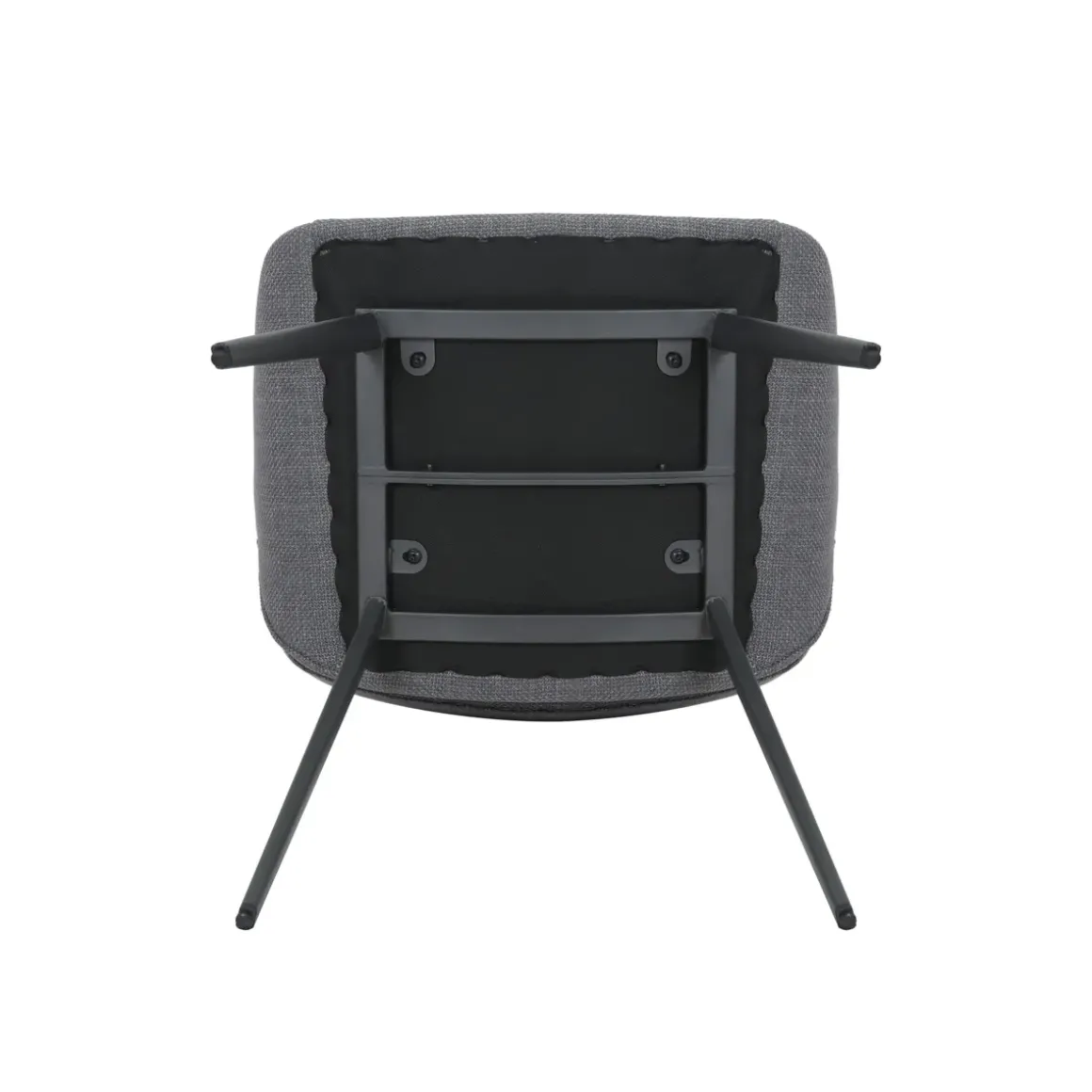 Set di 2 sedie da pranzo in tessuto (seduta 49 cm) Orka Grigio scuro