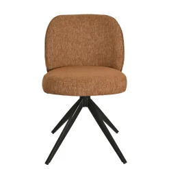 Set di 2 sedie da pranzo in tessuto testurizzato (seduta 51 cm) Linda Caramello