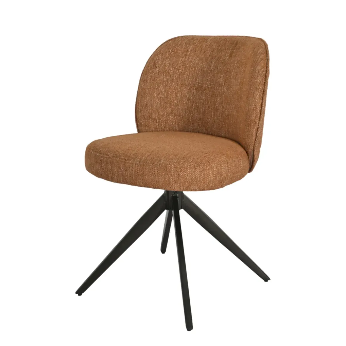 Set di 2 sedie da pranzo in tessuto testurizzato (seduta 51 cm) Linda Caramello