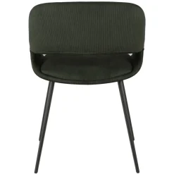 Set di 2 sedie da pranzo in velluto a coste (seduta 49 cm) Orka Verde scuro