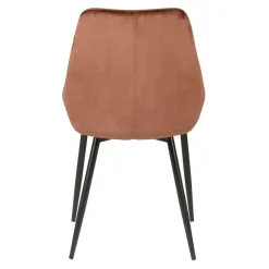 Set di 2 sedie da pranzo in velluto (seduta 47 cm) Juno Marrone
