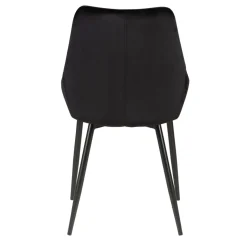 Set di 2 sedie da pranzo in velluto (seduta 47 cm) Juno Verde Nero