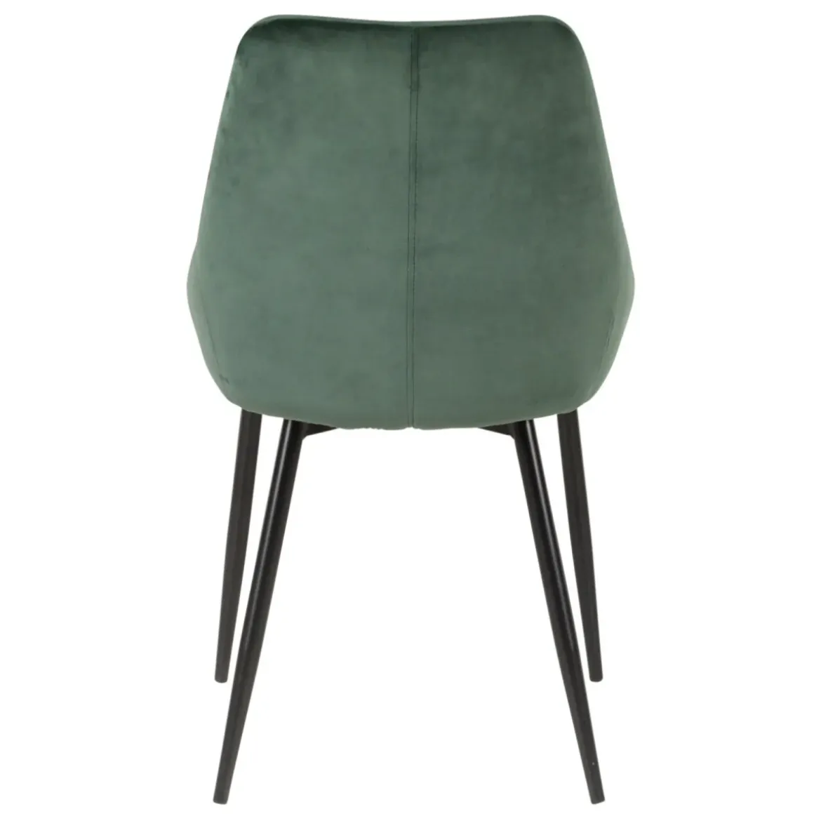 Set di 2 sedie da pranzo in velluto (seduta 47 cm) Juno Verde pino