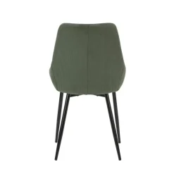Set di 2 sedie da pranzo in velluto a coste (seduta 47 cm) Juno Verde cachi