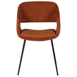 Set di 2 sedie da pranzo in velluto a coste (seduta 49 cm) Orka Cognac