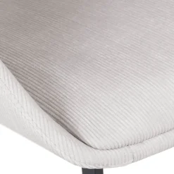 Set di 2 sedie da pranzo in velluto a coste (seduta 49 cm) Orka Ecru