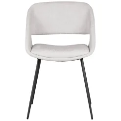 Set di 2 sedie da pranzo in velluto a coste (seduta 49 cm) Orka Ecru