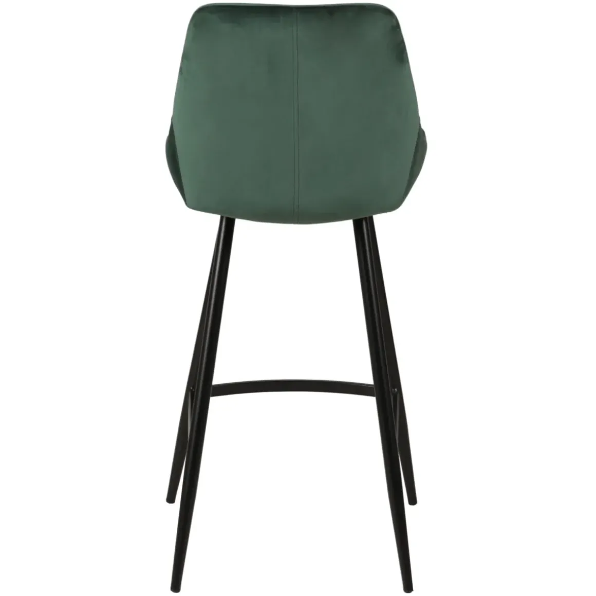 Set di 2 sedie per isola centrale con schienale in velluto (Altezza seduta 67cm) Juno Verde scuro