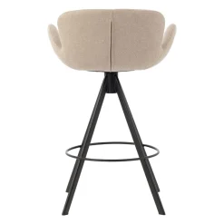 Set di 2 sedie per isola centrale con schienale (Altezza seduta 65cm) Pema Grigio chiaro